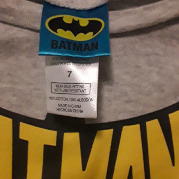 Boys Batman Short Sleeve Tee Size 7 - Picture 2 of 3